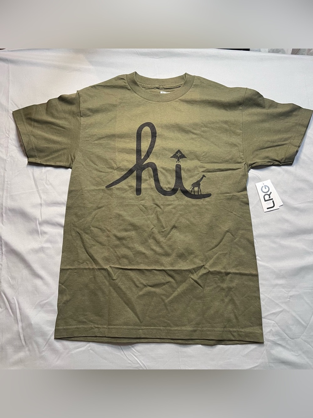 Hi Graphic Tee - Olive Green by LRGxIN4M COLLAB RARE. (0009)